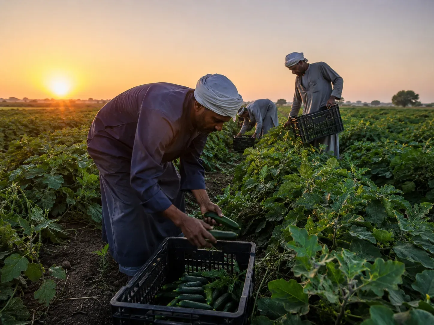 Harvest crew in the field